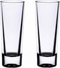 Straight Round Shot Glass Polycarbonate with Heavy Base Clear Color Set of 2- Liquor Plastic Drinking Glass Clear Shot Glass Tequila Shots for Whiskey Tequila Vodka Espresso