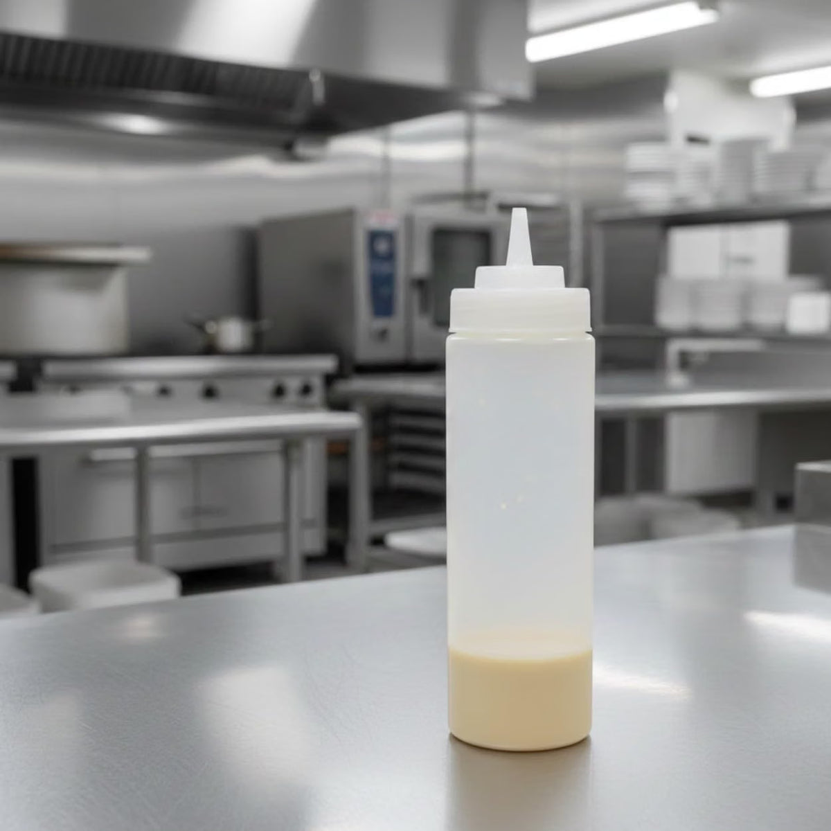 Set of 6 Squeeze Condiment Wide Mouth Dispensing Bottles - Plastic Squeeze Bottle for Sauces Spreads Ketchup Mustard Mayo Hot sauces and Olive oil