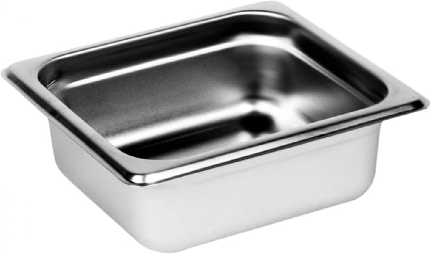 Deep Stainless Steel Anti-Jamming Steam Pan 24 Gauge- Chafing Steam Table Pans Catering Food Storage Metal Pan Hotel Pan for Restaurant Events Catering Use