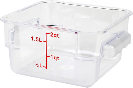 Polycarbonate Square Food Storage Container - Commercial Food Storage Containers Meal Prep Containers Reusable Food Containers for Pantry Kitchen Storage Organization
