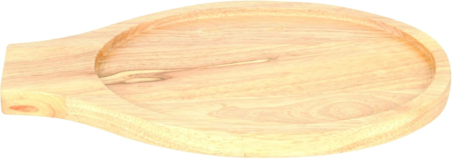 12-1/4" x 8" Fajita Board Beech Wood- Stackable Fajita Steak Plate Base Perfect for Sizzling Meals Wood Underliner Base Restaurant Home Kitchen