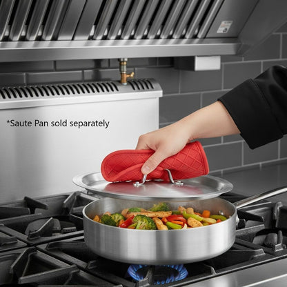 Aluminum 3.5mm Thickness Sauté Pan and Aluminum Cover - Cooking Pan Chef Cooking Pan Frying Pan Skillet for Home and Restaurant Cookware NSF Certified Dishwasher Safe