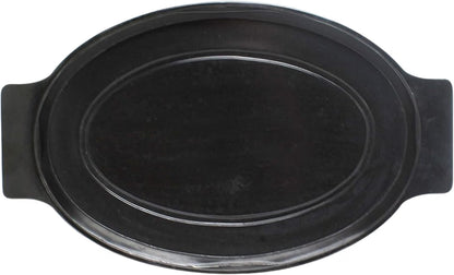 13-4/5" x 8-4/9" Oval Bakelite Underliner fits 11-5/8" x 8" Stainless Steel Sizzling Platter - Rectangular Sizzle Platter Underliner Base Restaurant Home Kitchen