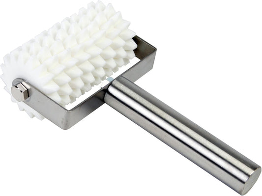 Pizza Dough Roller Docker 8 Wheels Stainless Steel Handle with Plastic barrel 8" x 4-7/8" - Pastry Dough Docker Pizza Dough Docker for Crackers Homemade Bread Pie Cake Pizza Dough Roller