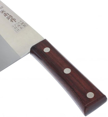 11” Stainless Steel Cleaver with Riveted Wood Handle- Sharp knife Chopper Butcher Knife Heavy Duty Butcher Knife Chopper for Chef Meat Cutting for Home Kitchen and Restaurant