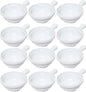 10 oz Soup Bowls with Handle Melamine Set of 12- Dishwasher Safe Break-Resistant Reusable Bowls Serving Soup Bowl Broth Cups Soup Bowls Ice Cream Dipping Sauce