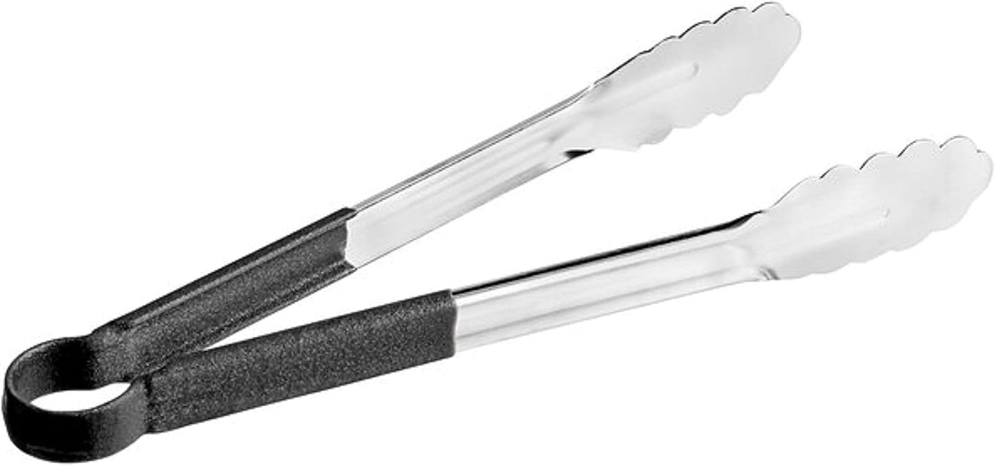 Stainless Steel Kitchen Tong with Non-Slip Coated Handles- Kitchen Tongs Metal Food Tongs Premium Stainless Steel Tongs for Cooking Food Salad Grilling Barbecue BBQ Buffet