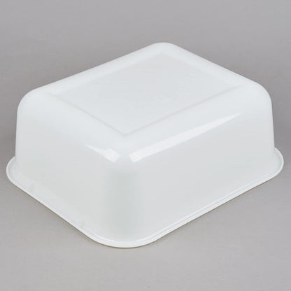14-1/2" x 12-1/2" x 5-1/2" White Utility Kitchen Bus Box/Tub/Bin with Handles- Heavy Duty Plastic Restaurant Tub/Dish Washing Box for Kitchen Organization/Storage