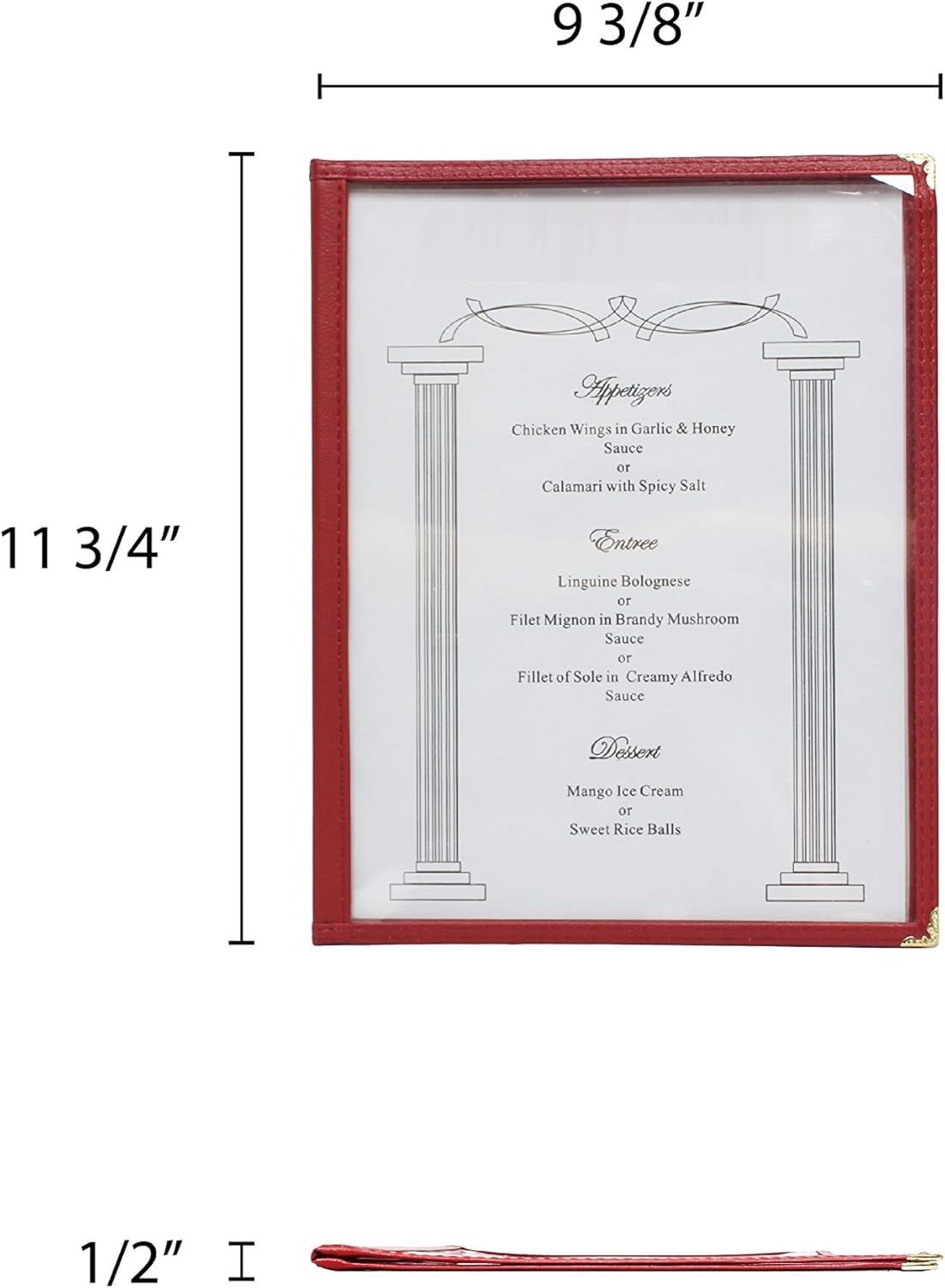 8-1/2” x 11” Double Fold Restaurant Menu Covers 2 Page 4 View Set of 10- Crystal Clear Menu Covers Fits A4 Size Paper Menu Sleeve Folder Menu Book Holders for Bar Cafe Restaurant