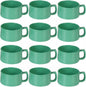 10 oz Soup Mug Melamine Set of 12- Dishwasher Safe Break-Resistant Coffee Cup Set Reusable Plastic Mug for Soups Latte Cappuccino Cocoa Hot Tea Home Cafe Restaurants