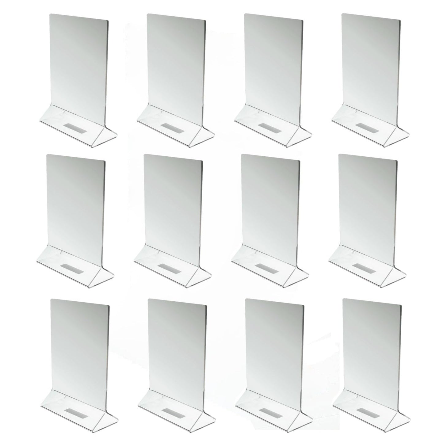 Acrylic Menu Sign Photo Table Holders Clear - Upright Table Desk Displays Double Sided Table Menu Stands Picture Frames for Wedding Table Numbers Restaurant Signs