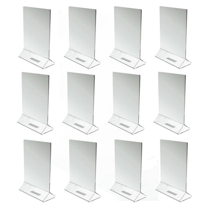 Acrylic Menu Sign Photo Table Holders Clear - Upright Table Desk Displays Double Sided Table Menu Stands Picture Frames for Wedding Table Numbers Restaurant Signs