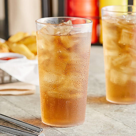 Pebbled Tumbler Drinking Cups Set of 12 - Reusable Premium Water Iced Tea Glasses Drinking Glasses Stackable Dishwasher Safe Break-Resistant for Home and Restaurants