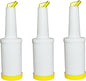 Pour and Store Fruit Juice and Liquor Pour Bottles  Set of 3- Juice Pouring Bottle Containers Bar Pour Bottles Plastic Juice Pour Bottles Plastic Barware for Bars & Event
