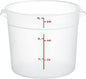 Round Food Storage Container Translucent Polypropylene- Commercial Food Storage Containers Meal Prep Containers Reusable Food Containers for Pantry Kitchen Storage Organization