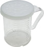 10 oz Polycarbonate Dredger with Handle 3 Snap-On Polycarbonate lids Set of 12- Dredge Shaker Spice Shaker