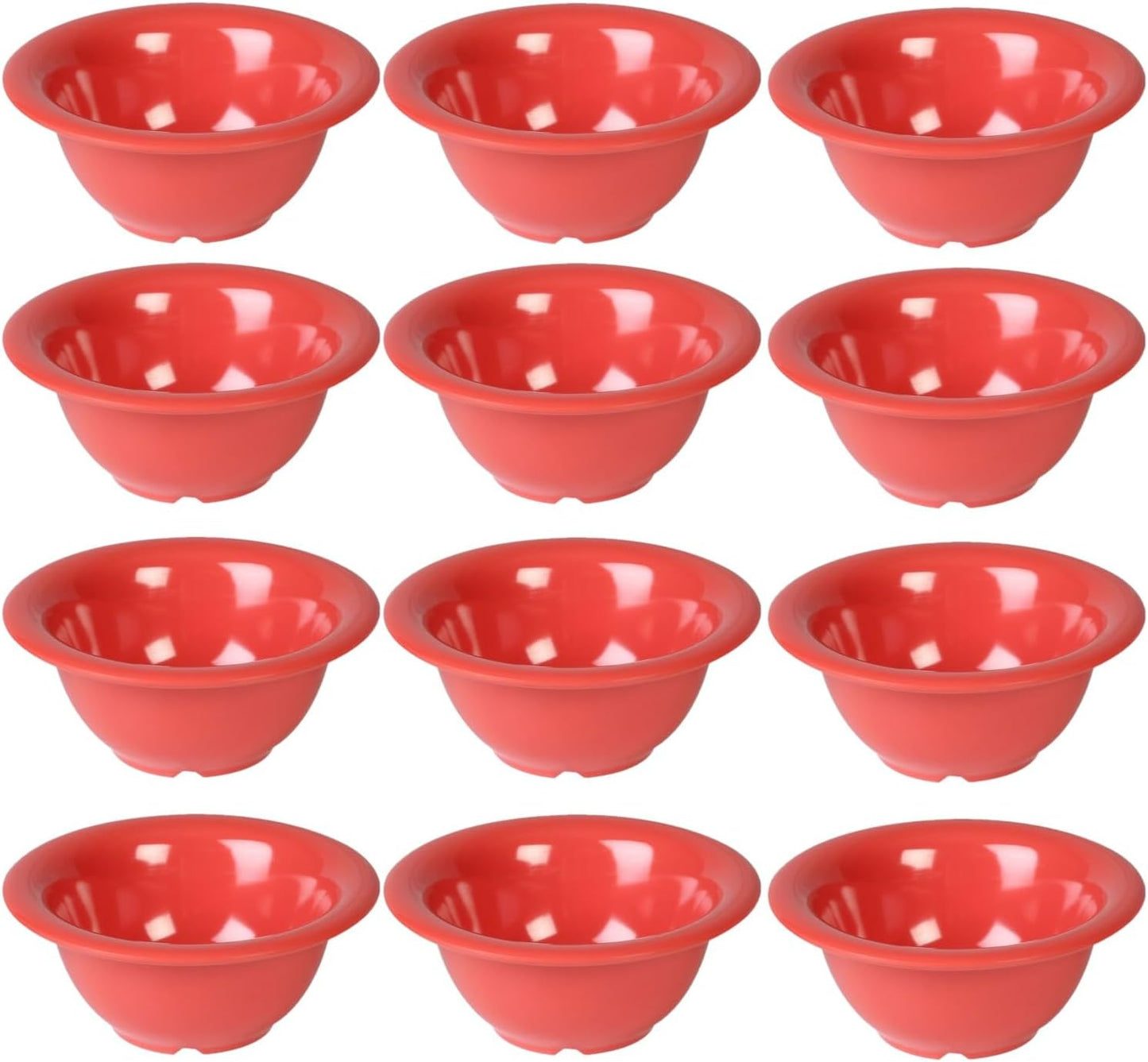 Soup Bowl Melamine Set of 12- Dishwasher Safe Break-Resistant Reusable Bowls Serving Soup Bowl Broth Cups Soup Bowls Ice Cream Dipping Sauce