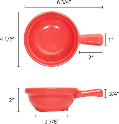 10 oz Soup Bowls with Handle Melamine Set of 12- Dishwasher Safe Break-Resistant Reusable Bowls Serving Soup Bowl Broth Cups Soup Bowls Ice Cream Dipping Sauce