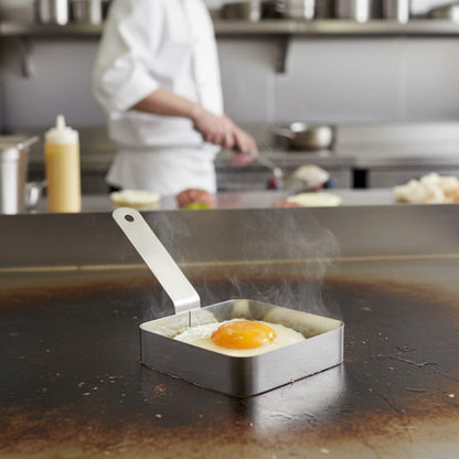 4”x 4” Stainless Steel Square Egg Ring- Ring Mold Shaper Egg Cooking Rings Pancake Mold Frying Eggs and Omelet Egg English Muffins Pancake Cooking Griddle
