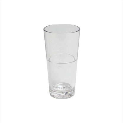 Starburst Tumbler Polycarbonate with Heavy Base Clear Color- Stackable Highball Drinking Glass Clear Tall Glass Cup Water Glass Mojito Glass Cup Cocktail Glass