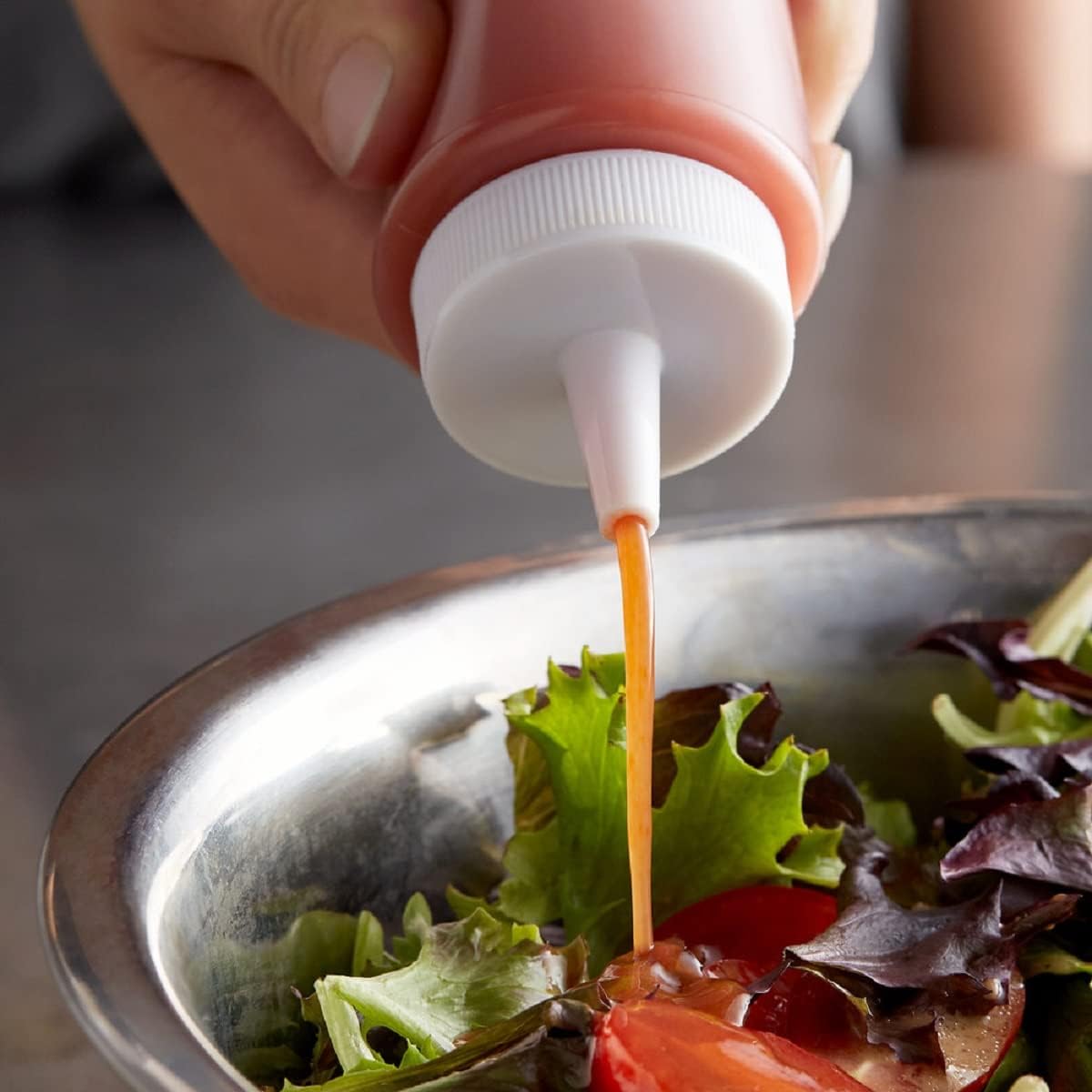 Set of 12 Squeeze Condiment Dispensing Bottles 8 oz - Plastic Squeeze Bottle For Sauces Spreads Ketchup Mustard Mayo Hot sauces and Olive oil
