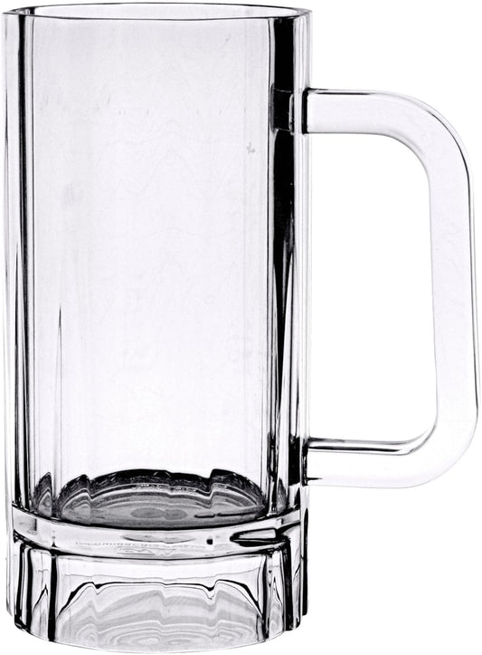 16 oz Beer Mug Polycarbonate with Handle- Drinking Cup for Beverage Root Beer Floats Beer Bar Alcohol Dishwasher Safe Break-Resistant Shatter-Resistant Craft Beers Gift Ideas