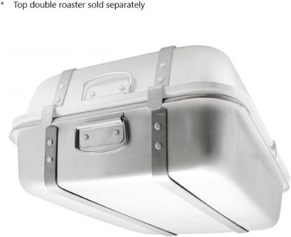 Rectangular Roaster Pan Aluminum - Roasting Pan Turkey Roaster Pan Broiler Pan Great for Chicken Lamb and Vegetable