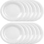 Round Dinner Plates Wide Rim Melamine Set of 12- Dishwasher Safe Reusable Plates Kitchen Plates Dinnerware Appetizer Plates Serving Plate Home Kitchen Restaurants