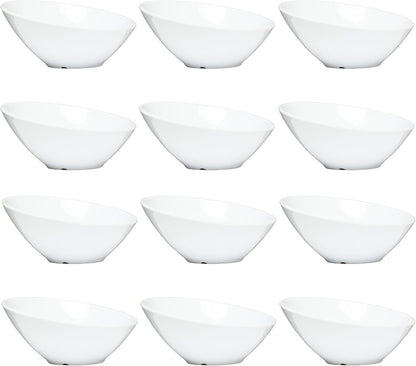Cascading Bowl Melamine Set of 12- Dishwasher Safe Break-Resistant Serving Bowl Serving Dishes for Salads Rice Pasta Dessert Side Dishes Dinner Parties
