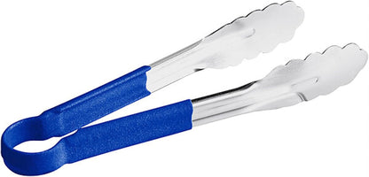 Stainless Steel Kitchen Tong with Non-Slip Coated Handles- Kitchen Tongs Metal Food Tongs Premium Stainless Steel Tongs for Cooking Food Salad Grilling Barbecue BBQ Buffet