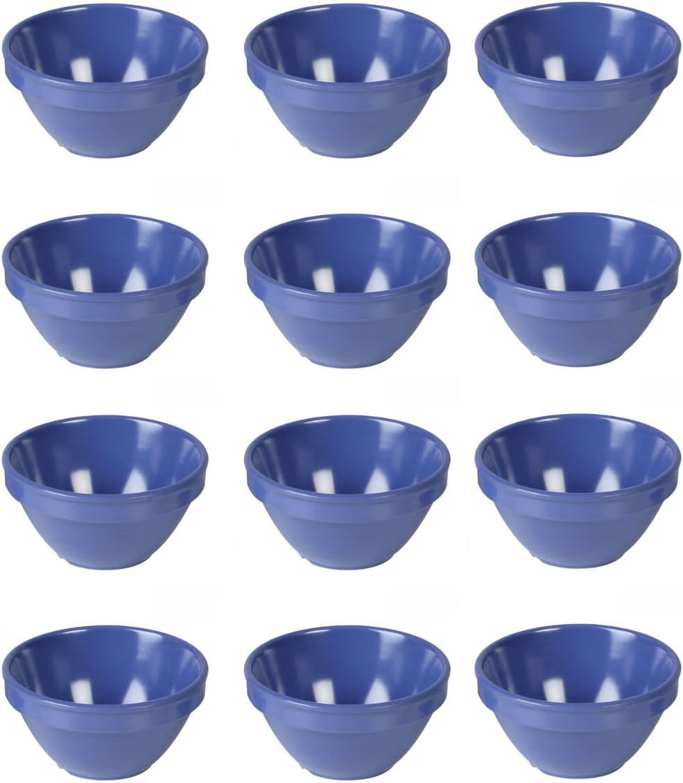 Bouillon Cup Color Melamine Set of 12- Dishwasher Safe Break-Resistant Reusable Bowls Serving Soup Bowl Broth Cups Soup Bowls Ice Cream Dipping Sauce