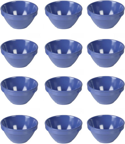 Bouillon Cup Color Melamine Set of 12- Dishwasher Safe Break-Resistant Reusable Bowls Serving Soup Bowl Broth Cups Soup Bowls Ice Cream Dipping Sauce