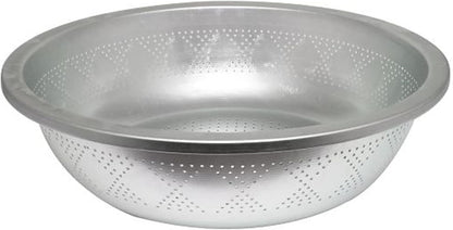 Aluminum Colander with tapered edge - Kitchen Strainer Sieve Wash Vegetables and Fruits Spaghetti Noodles Salads Drain Cooked Pasta Home Kitchen Essential
