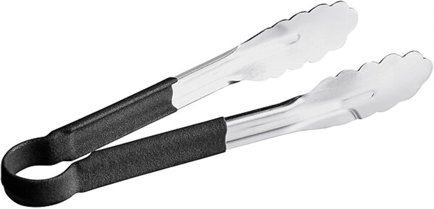 Stainless Steel Kitchen Tong with Non-Slip Coated Handles- Kitchen Tongs Metal Food Tongs Premium Stainless Steel Tongs for Cooking Food Salad Grilling Barbecue BBQ Buffet