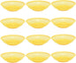 8" Round Fast Food Basket Plastic Set of 12- Fry Fast Food Reusable Foodservice Restaurant Diner Tray Plates Restaurant Supplies Deli Serving Chicken Burgers Sandwiches & Fries