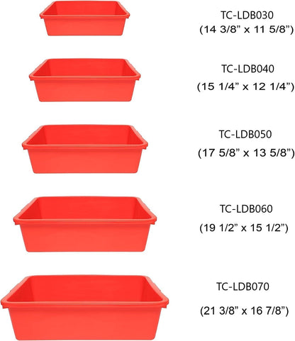 Utility Kitchen Bus Box/Tub/Bin with Outer Lips - Heavy Duty Plastic Restaurant Tub/Dish Washing Box Wash Basin Tub for Kitchen Home Restaurants