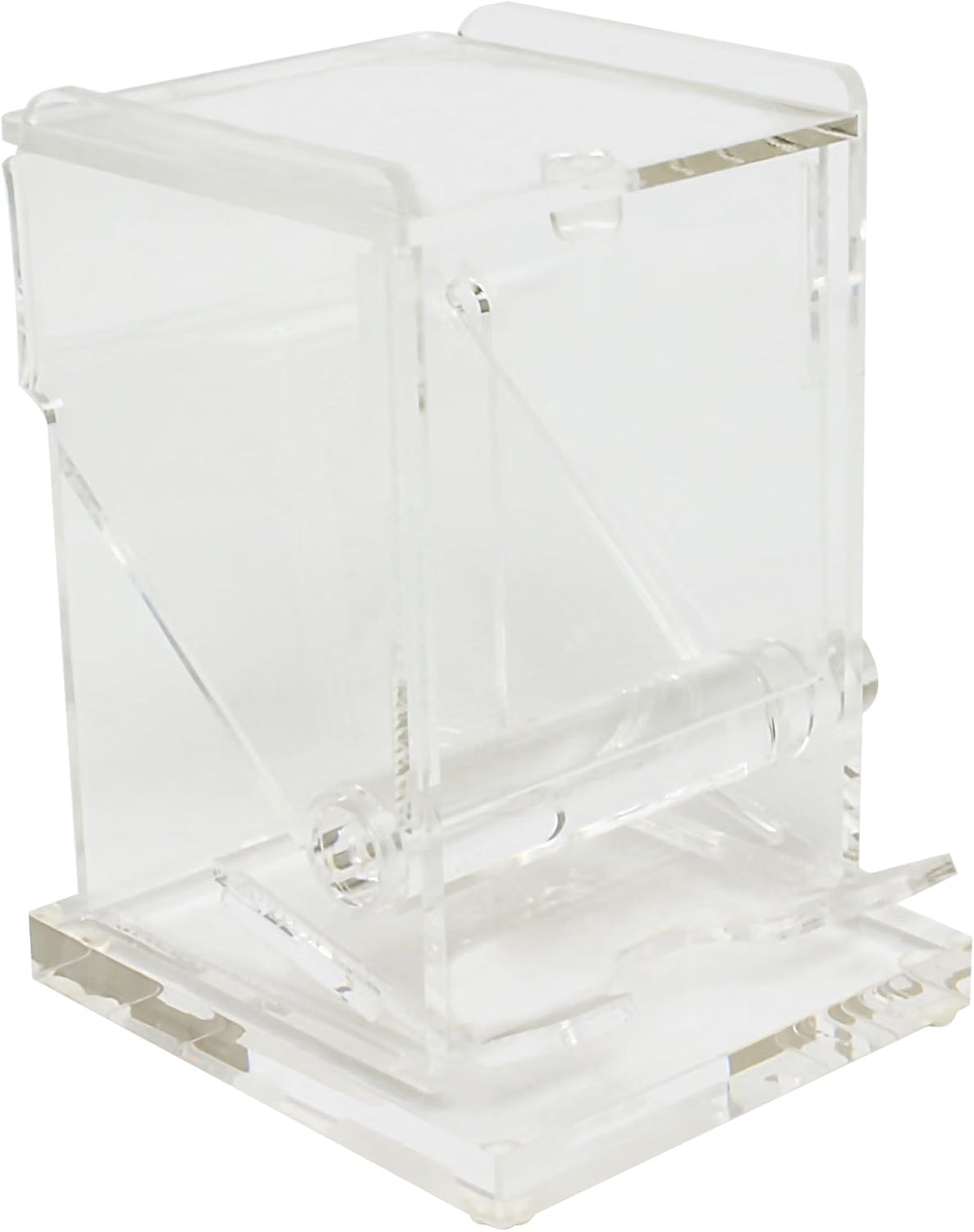 3-5/8" x 3-3/4" x 4-7/8" Acrylic Toothpick Dispenser Easy lift top for refills Clear Color- Toothpick Holder Reusable Toothpick Holder Dispenser for Home Kitchen Restaurant