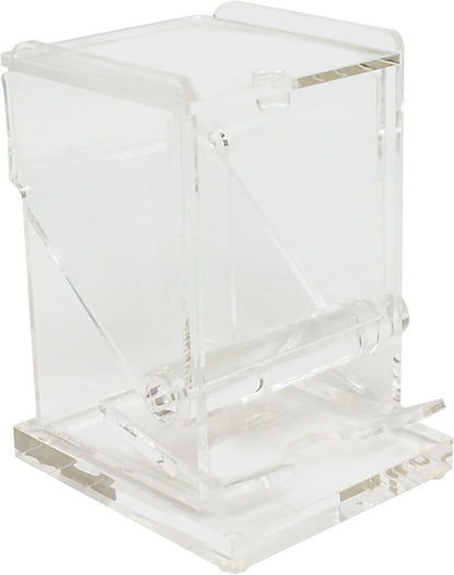3-5/8" x 3-3/4" x 4-7/8" Acrylic Toothpick Dispenser Easy lift top for refills Clear Color- Toothpick Holder Reusable Toothpick Holder Dispenser for Home Kitchen Restaurant