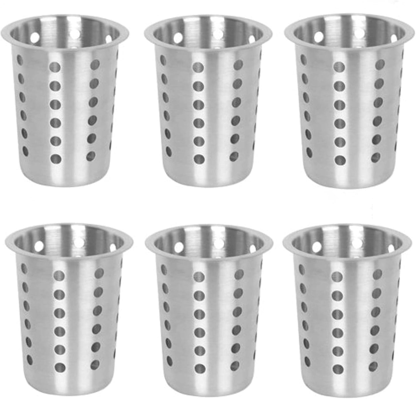 Flatware Cylinder with outer lip - Silverware Utensil Holder Kitchen Tools Flatware Holder Utensil Drying Cylinder Countertop Silverware Caddy