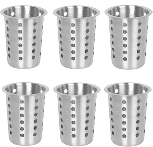 Flatware Cylinder with outer lip - Silverware Utensil Holder Kitchen Tools Flatware Holder Utensil Drying Cylinder Countertop Silverware Caddy