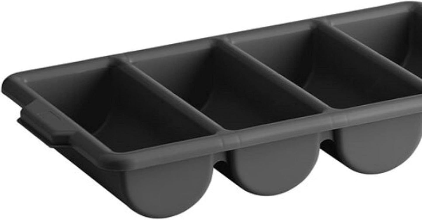 4 Compartments Silverware Organizer Cutlery Tray 22-1/2" x 13" x 4"- Plastic Utensils Drawer Holder Cutlery Holder for Kitchen Home and Restaurant Organization