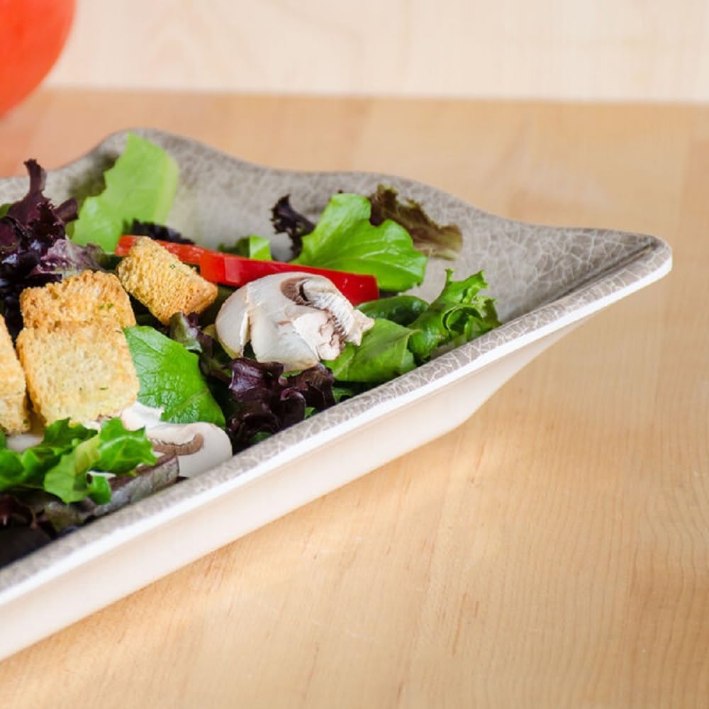 Rectangular Serving Melamine Tray - Dishwasher Safe Break-Resistant Reusable Serving Platter Plates Kitchen Plates Dinnerware Appetizer Plates
