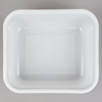 14-1/2" x 12-1/2" x 5-1/2" White Utility Kitchen Bus Box/Tub/Bin with Handles- Heavy Duty Plastic Restaurant Tub/Dish Washing Box for Kitchen Organization/Storage