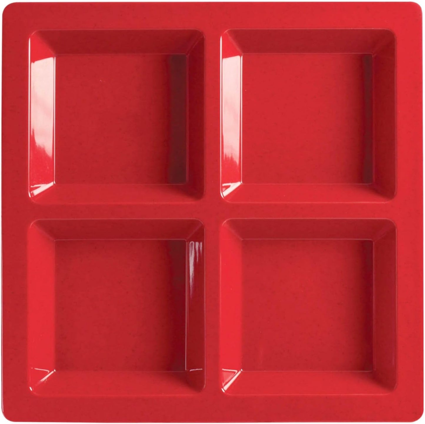 60 oz Rectangular 4-Section Tray Passion Melamine - Dishwasher Safe Serving Bowl Dipping Sauce Dishes Sauce Bowls for Dips Chips Veggies Fruits Home Restaurants