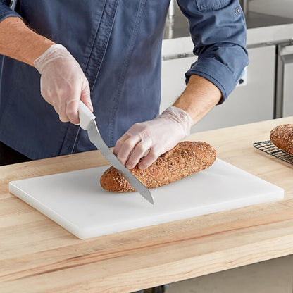 Utility Cutting Board White Color Plastic- Thick Non-Skid Plastic Chopping Board Cutting Board for Kitchen Meat Vegetables Fruits Home Restaurants Dishwasher Safe