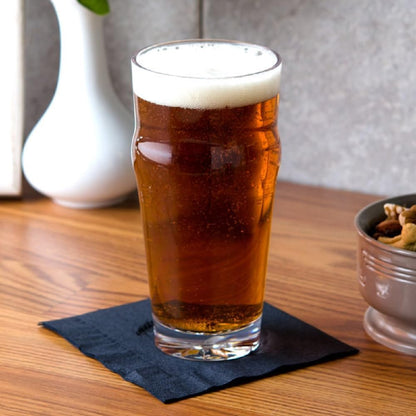 English Pub Glass Polycarbonate with Starburst Heavy Base Clear Color Comes in each- Pint Glass British Beer Glass Classics Craft Beer Glass Tumbler Pub Beer Glass