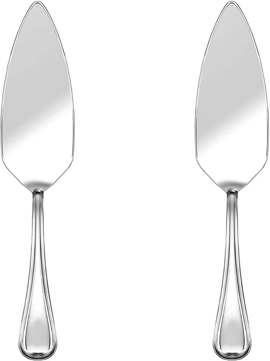 8 1/2” Luxor Pastry Server Stainless Steel Set of 2- Cake Cutter Pie Cutter Serving Utensils Stainless Steel Flatware Cutlery Kitchen Tableware Set for Home and Restaurant