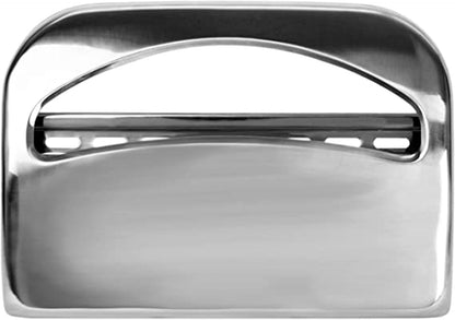 Half Fold Metal Chrome Toilet Seat Cover Holder Wall Mounted- Toilet Seat Cover Dispenser Wall Mount for Commercial Office Restaurants Hospitals and Schools