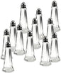 Tower Salt Pepper Shakers with Glass Body Stainless Steel Top - Salt Shaker Salt Pepper Shakers Glass Spice Jars Accessories for Wedding Party Restaurant Home Kitchen