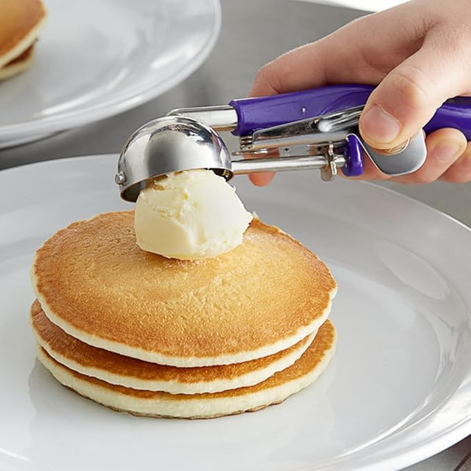 Lever Disher #30 Stainless Steel Ergo Handle- Ice Cream Cookie Scooper for Baking Cookie Scoops Portion Control Scoop Cupcake Batter Ice Cream Yogurt Gelatos